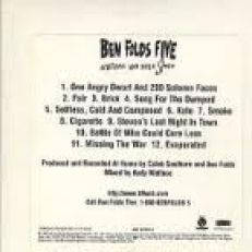 RARE BEN FOLDS FIVE CD WHATEVER & EVER AMEN WHITE PROMO